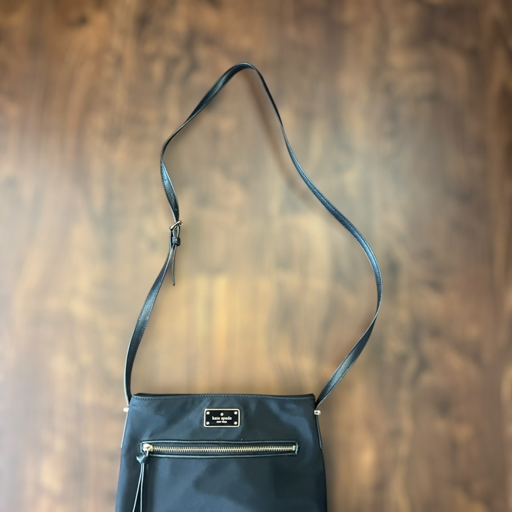 Kate Spade Dessi Wilson Road Nylon Crossbody Bag Handbag Purse Black - Picture 4 of 13